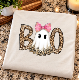 Halloween Leopard BOO Ghost