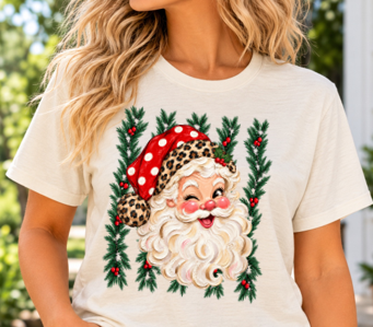 Christmas Vintage Leopard Santa