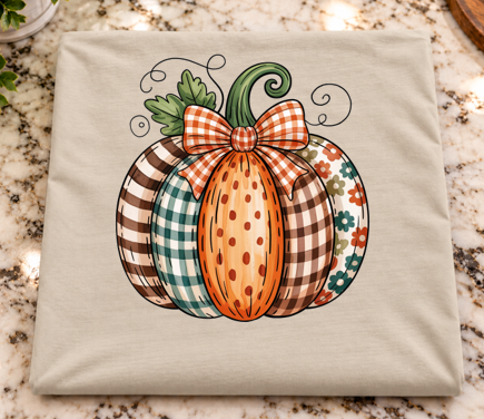 Upcycled Pumpkin T-Shirt with Handmade Crochet Sleeves