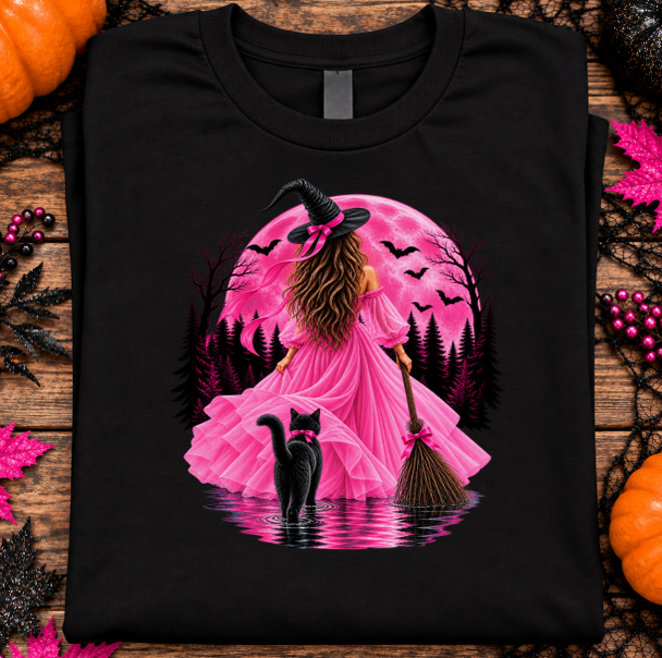 Pink Witch & Black Cat